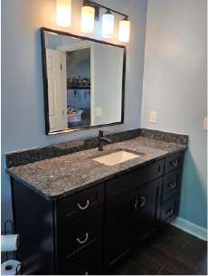 Bathroom renovation finished view 2